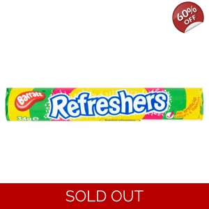 Barratt Refreshers 34g Roll Pack - Fruity Fizzy Retro Candy Sweets